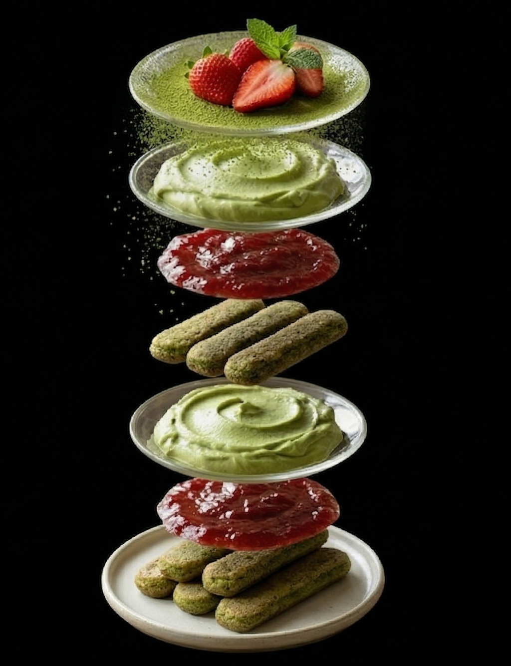 Matcha Strawberry Tiramisu (12pcs)